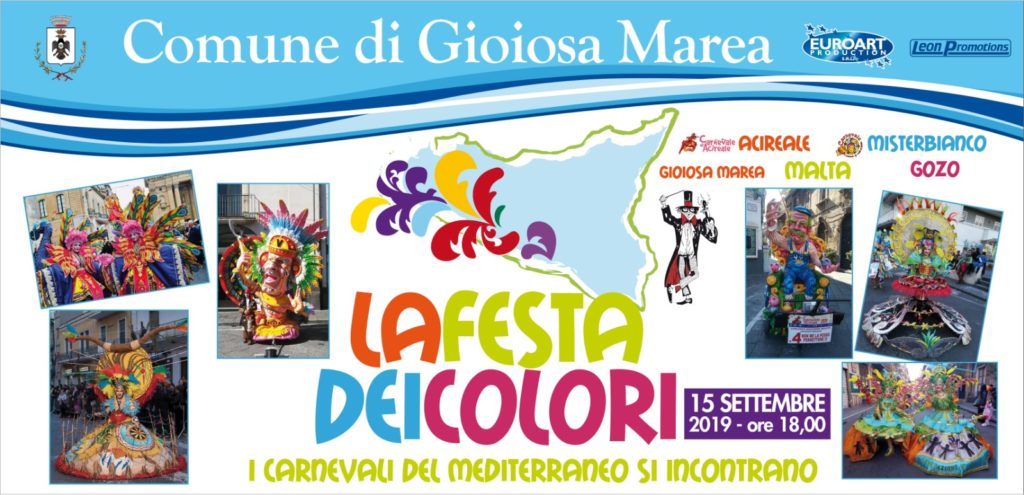 GIOIOSA MAREA – ‘Festa dei Colori’ i carnevali del mediterraneo si incontrano domenica 15 settembre