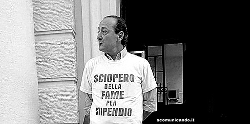 ESASPERAZIONI – Senza stipendio non si può stare. Massimo Liuzzo, a Capo d’Orlando, torna a protestare