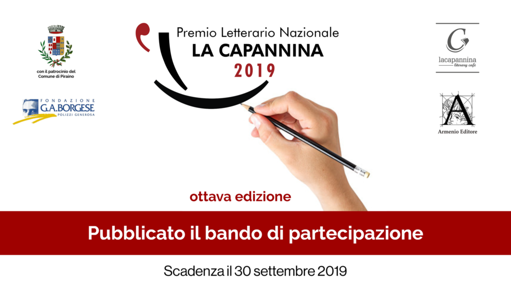 PREMI LETTERARI – C’è tempo fino al 30 settembre per partecipare alla “Capannina” 2019