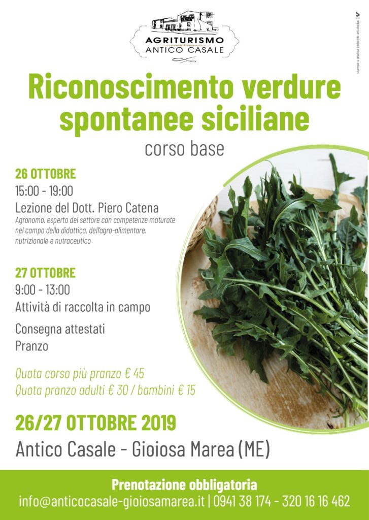 GIOIOSA MAREA – Corso base “Riconoscimento verdure spontanee siciliane“