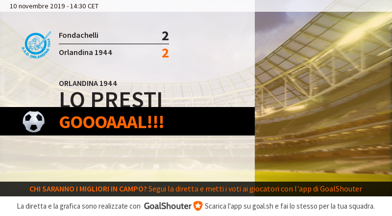 CALCIO – Orlandina 1944, primo punto utile sul campo del Fondachelli
