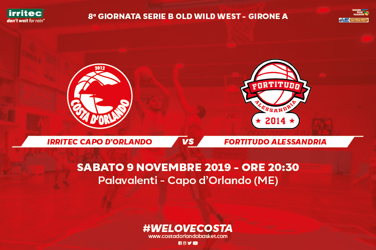 IRRITEC COSTA D’ORLANDO – Fortitudo Alessandria tra le mura amiche l’avversaria da battere