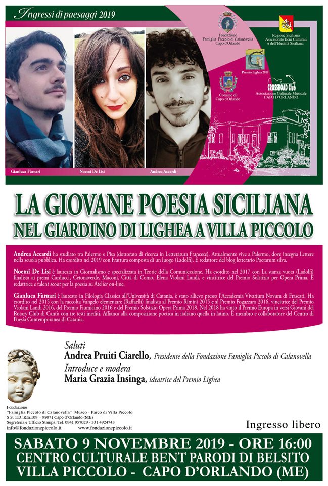 PREMIO LIGHEA – La premiazione a Villa Piccolo sabato 9 novembre