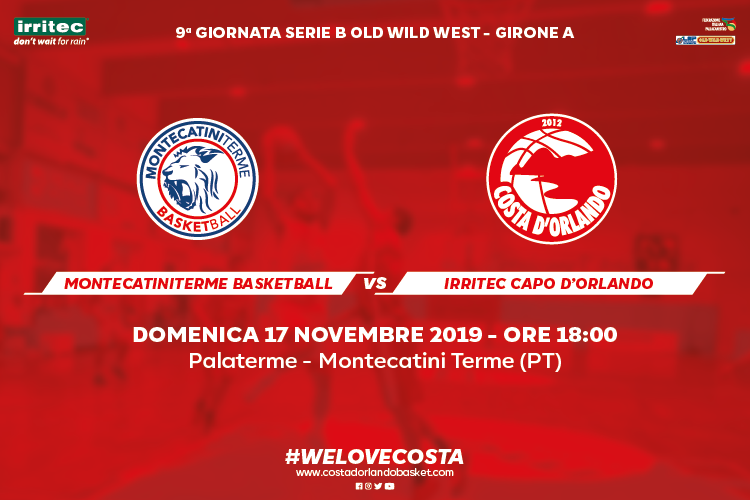 IRRITEC CAPO D’ORLANDO – A Montecatini il prossimo match Costa