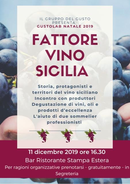 VINO & SICILIA – Ad Agrigento un incontro l’11 dicembre su “Vini e Sapori” della Valle dei Templi”