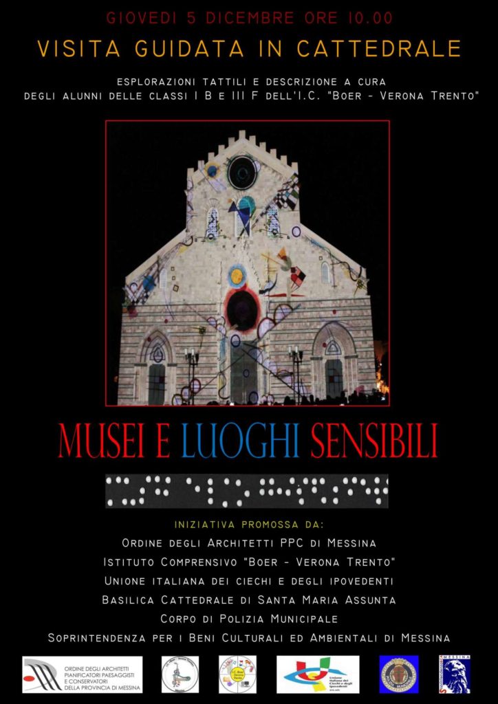 ARCHITETTI – ‘Musei e luoghi sensibili’ visita guidata al Duomo di Messina per ciechi e ipovedenti