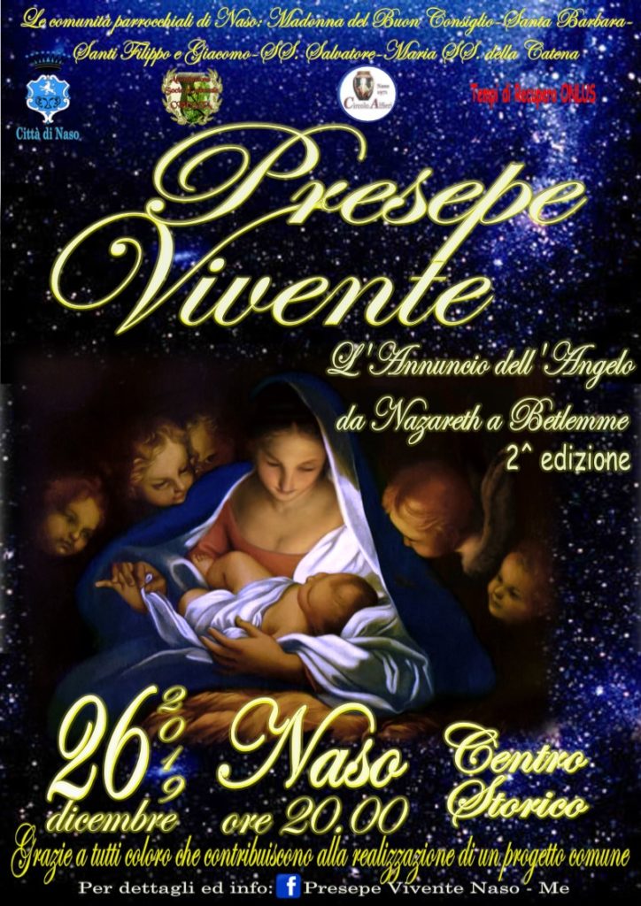 NASO – Il 26 dicembre la seconda edizione del Presepe Vivente