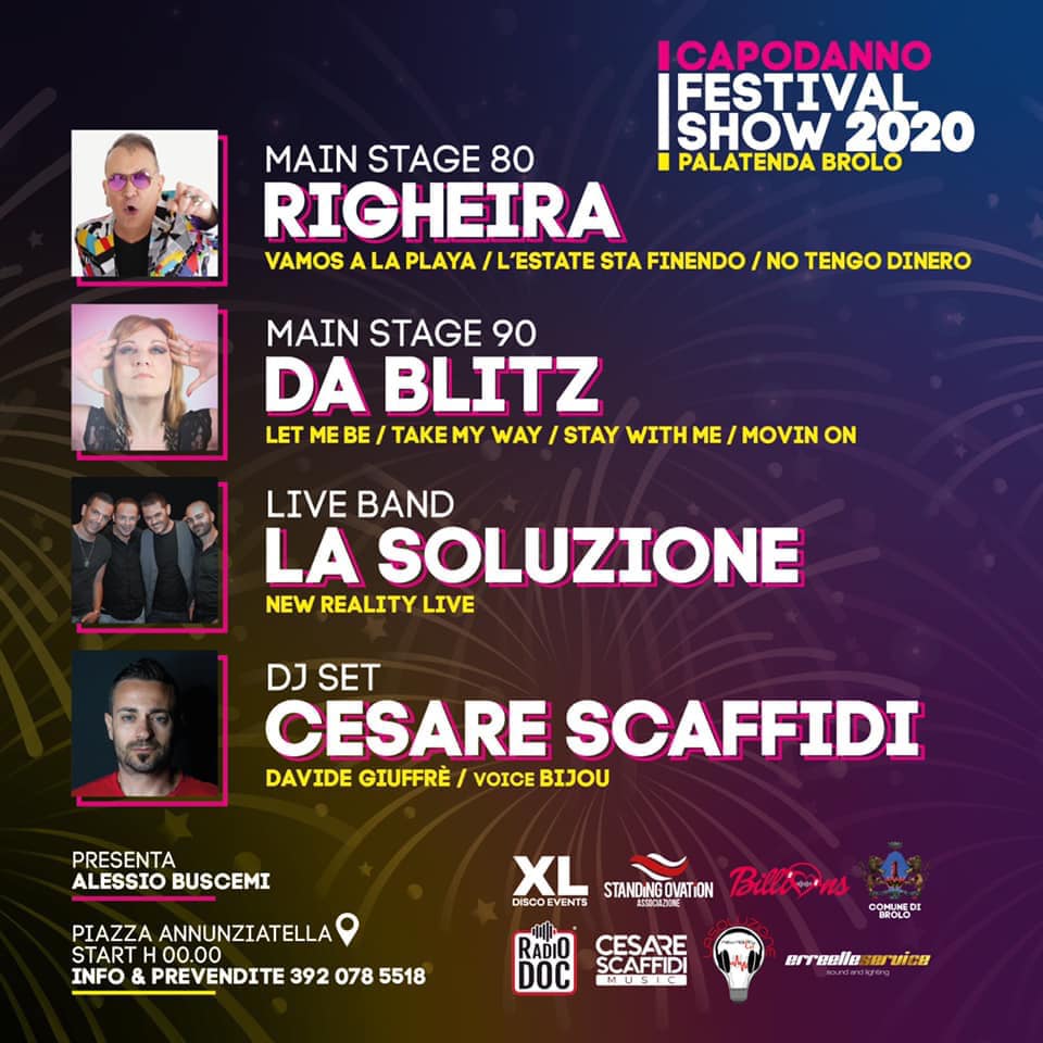PARLIAMO DI CAPODANNO – A Brolo, al palatenda… I Righeira