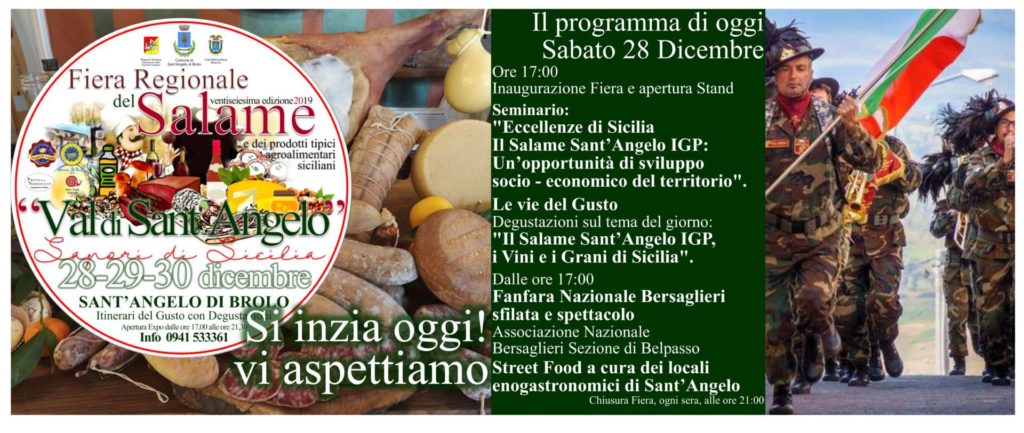XXVI FIERA DEL SALAME – A Sant’Angelo di Brolo si inizia oggi