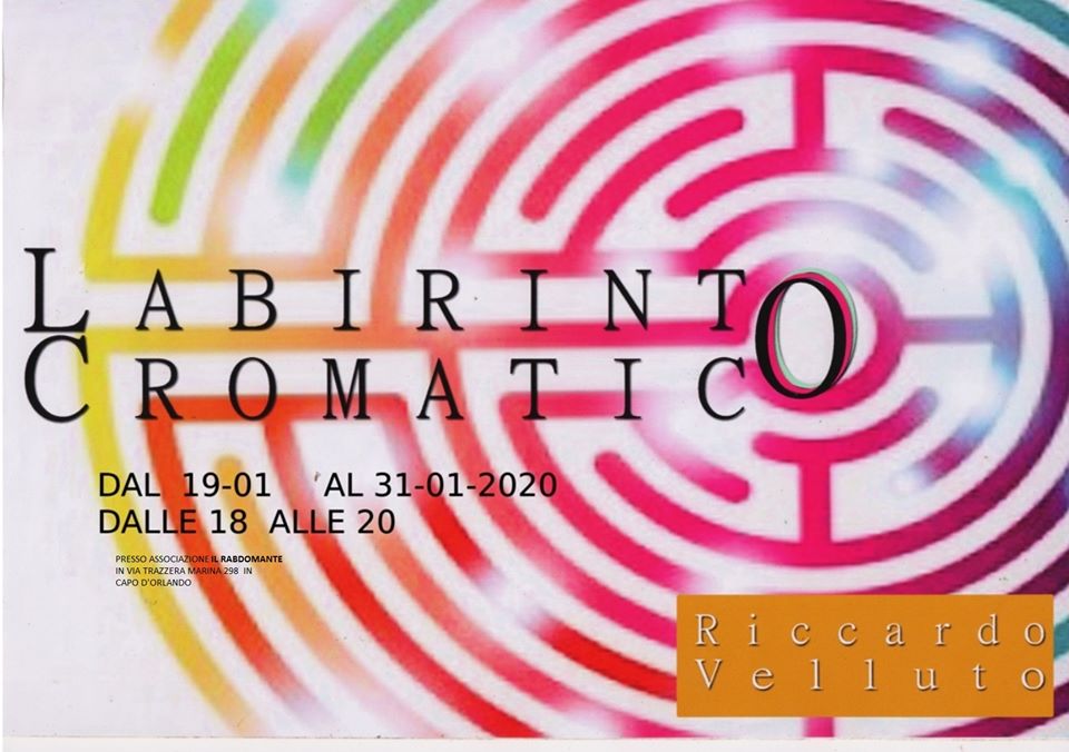 ARTE – “Labirinto Cromatico”, la personale di Riccardo Velluto sino al 31 gennaio a Capo d’Orlando