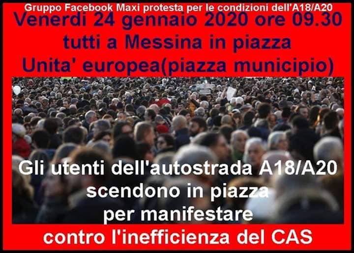 LA PAZIENZA E’ FINITA – Maxi protesta per le condizioni A18 e A20