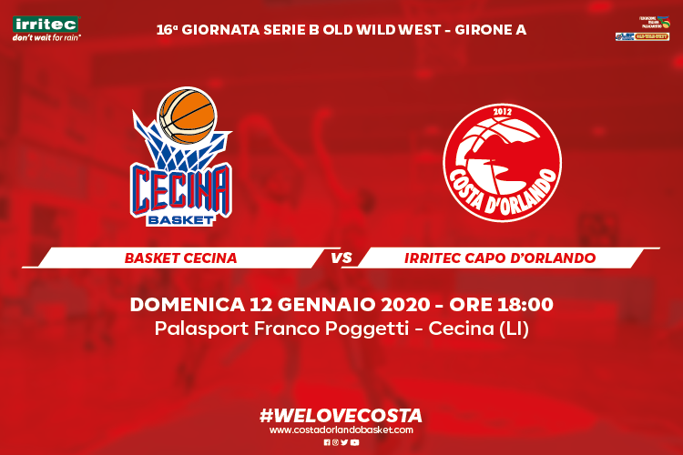 IRRITEC CAPO D’ORLANDO – Domenica a Cecina per la prima giornata del girone di ritorno