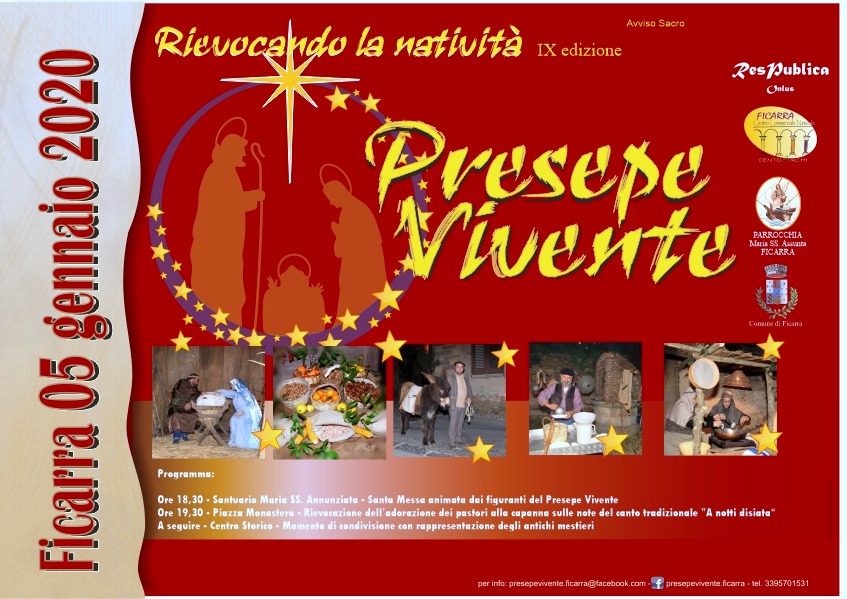 FICARRA – Presepe Vivente, tradizioni fra i vicoli