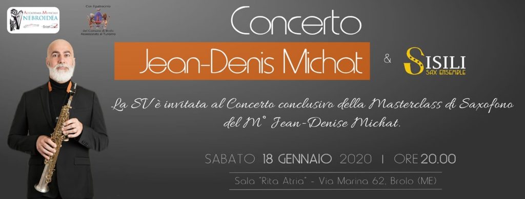 BROLO – Il 18 gennaio il M° MICHAT e il SISILI SAX ENSEMBLE alla “Multimediale”