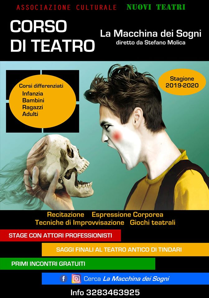 TEATRO – A Capo d’Orlando, dal 30 gennaio, i corsi di recitazione per principianti