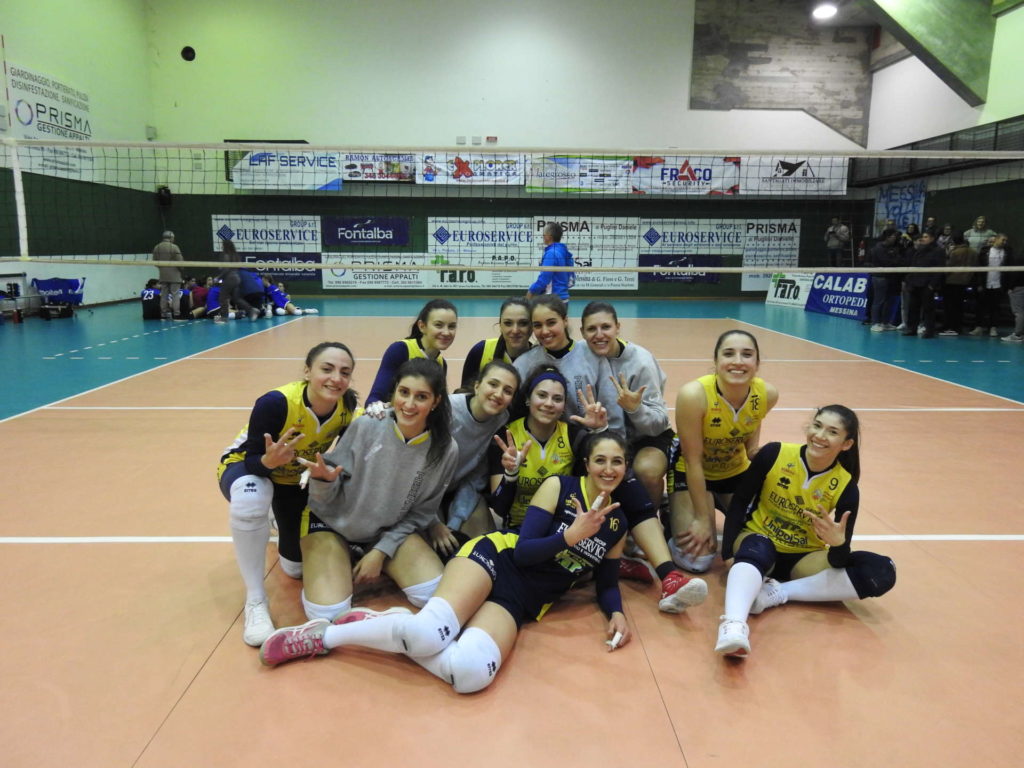 VOLLEY – La capolista Messina Volley supera in casa la Polisportiva Nino Romano