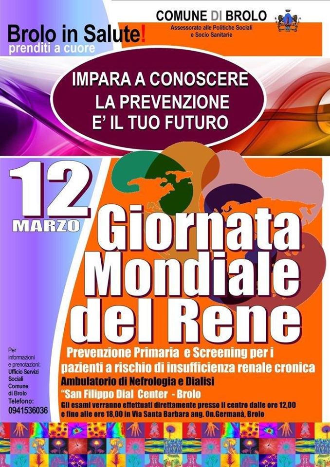 BROLO – Prevenzione in relazione alla Giornata Mondiale del Rene