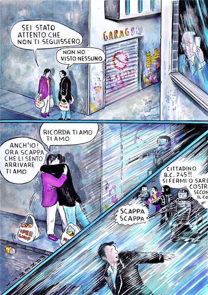 L’AMORE AL TEMPO DEL CRONAVIRUS – Splendida illustrazione di Manenti