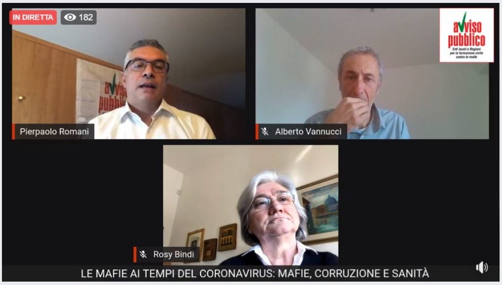 CORONAVIRUS – Rosy Bindi: “Emergenza non diventi normalità. C’è rischio mafie e corruzione”