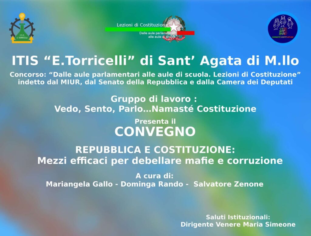 STUDENTI & SCUOLE ATTENTE – “Repubblica e Costituzione, mezzi efficaci per debellare mafie e corruzione”