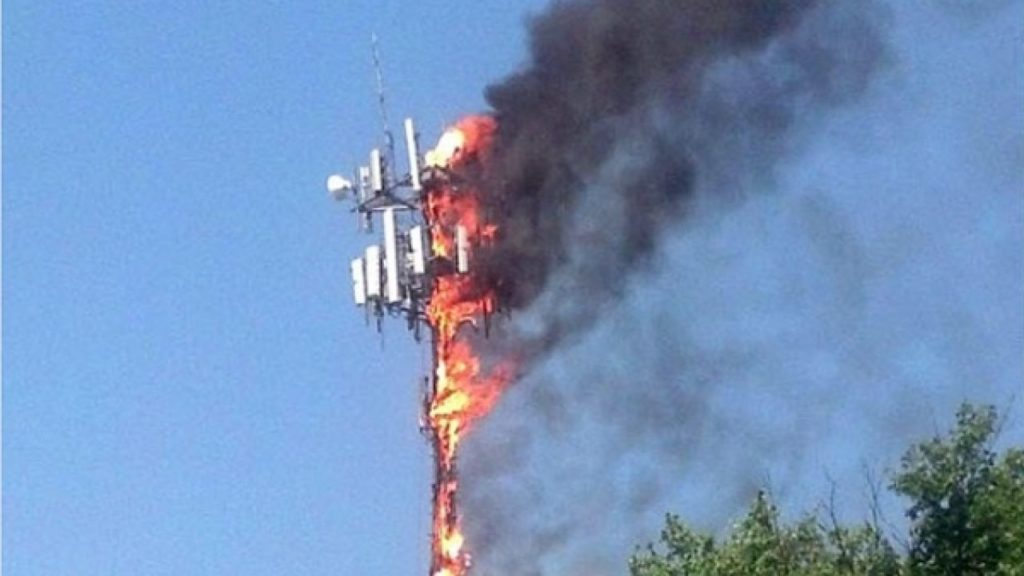 5G – Ancora antenne telefoniche incendiate