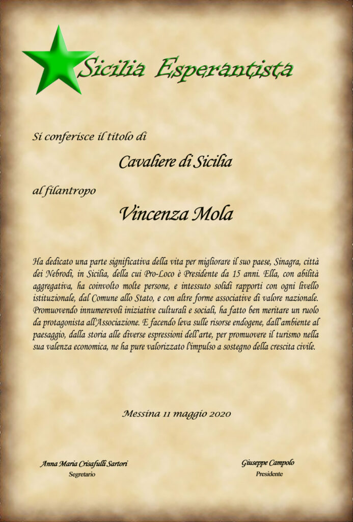 ENZA MOLA – E’ Cavaliere di Sicilia