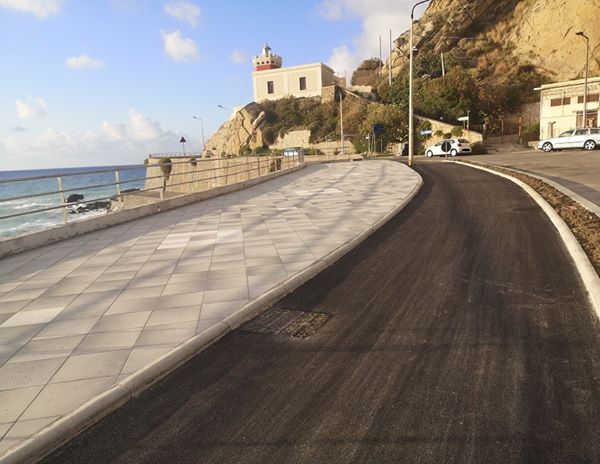 CAPO D’ORLANDO – Consolidamento lungomare, finiti i lavori all’altezza del faro