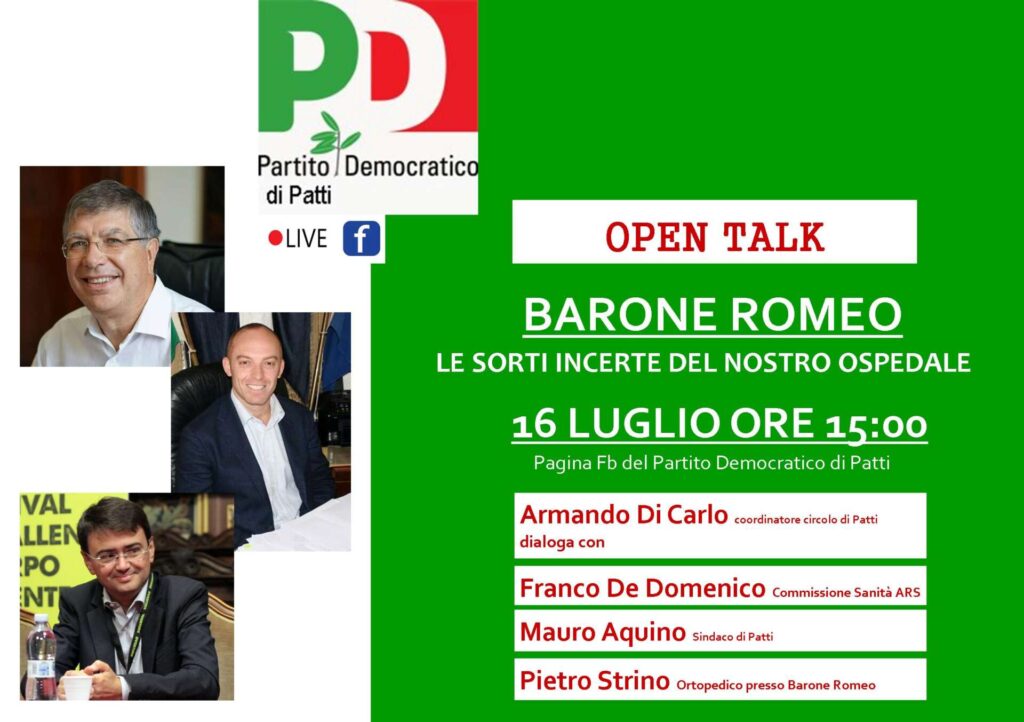 POLITICA & SANITA’ – A Patti un incontro promosso dal PD