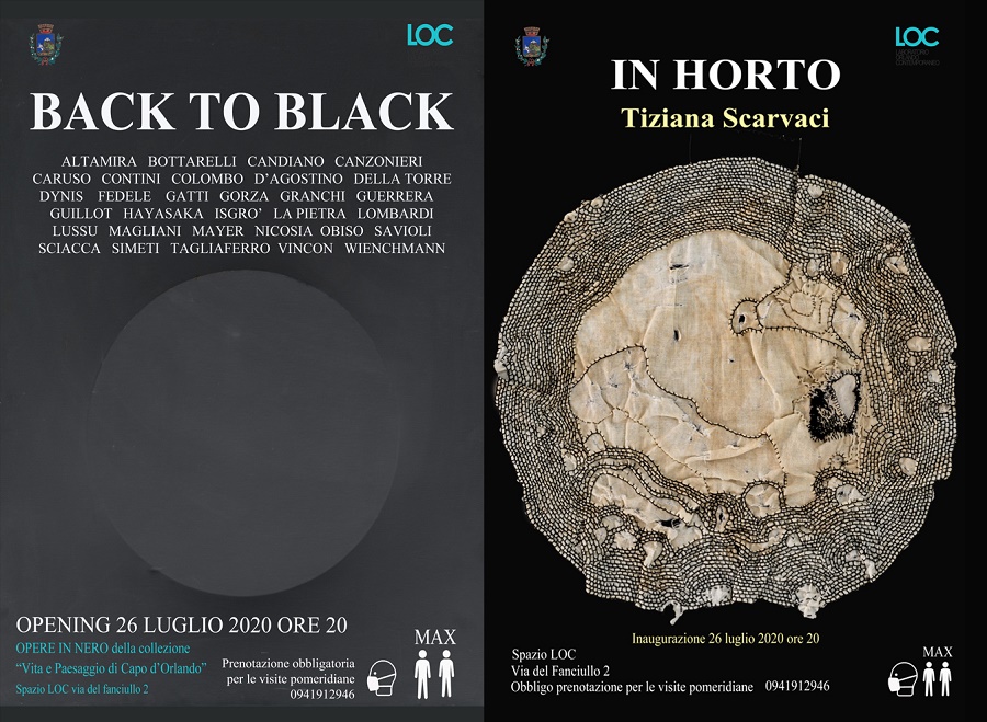 CAPO D’ORLANDO – Il LOC ripare con una doppia mostra: “Back to Black” e “In Horto”