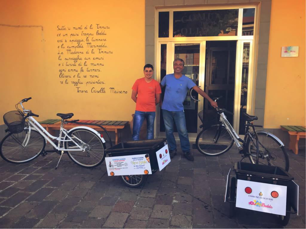 OLIVERI – Donate due bici raccogli rifiuti