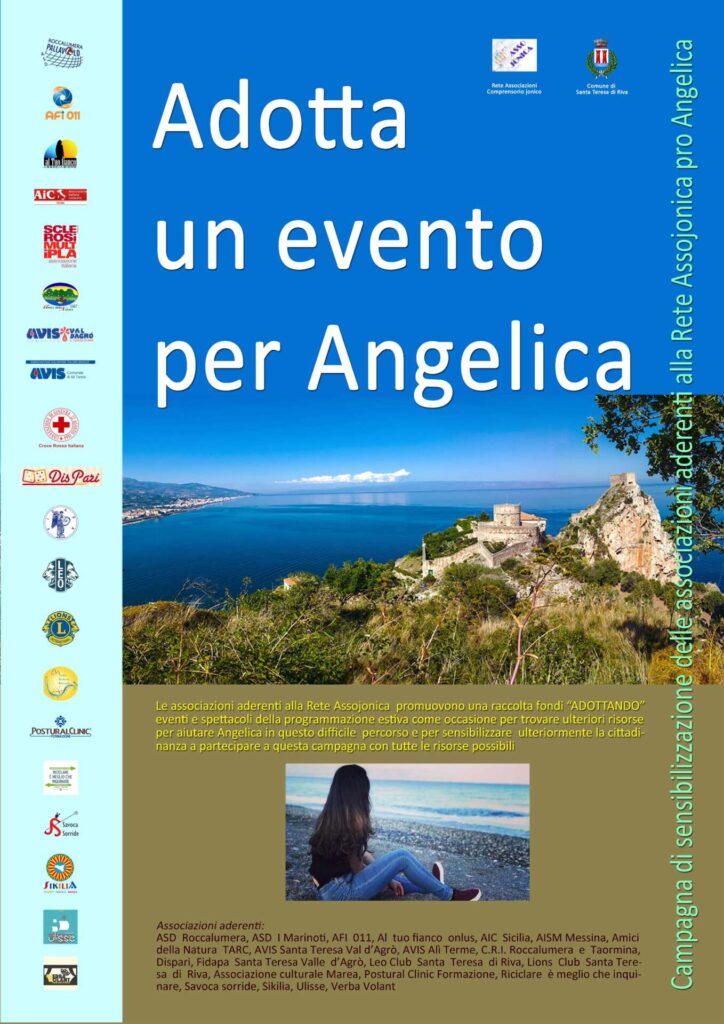 ADOTTA UN EVENTO PER ANGELICA – La raccolta fondi per aiutare la giovane di Roccalumera