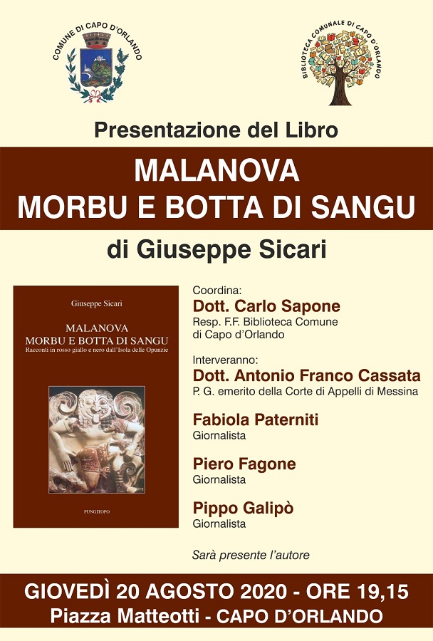 CAPO D’ORLANDO – Domani sera la presentazione dell’ultimo libro di Giuseppe Sicari