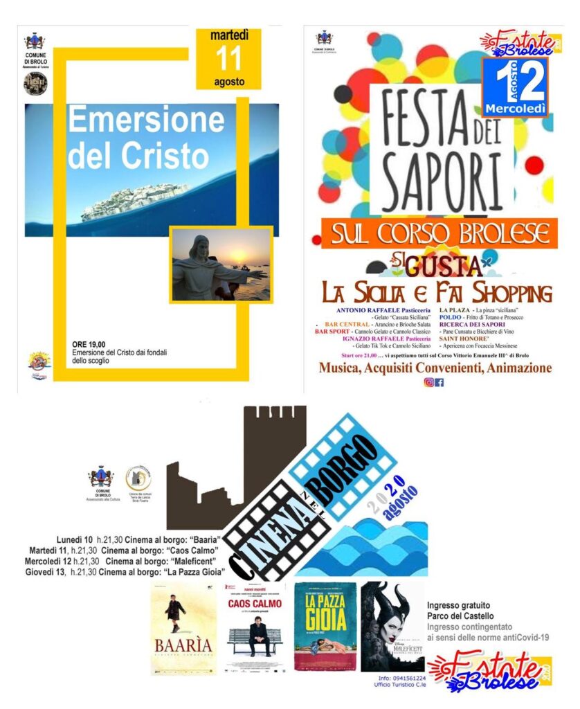 BROLO D’ESTATE –  Oggi l’emersione del Cristo… e il cinema nel borgo