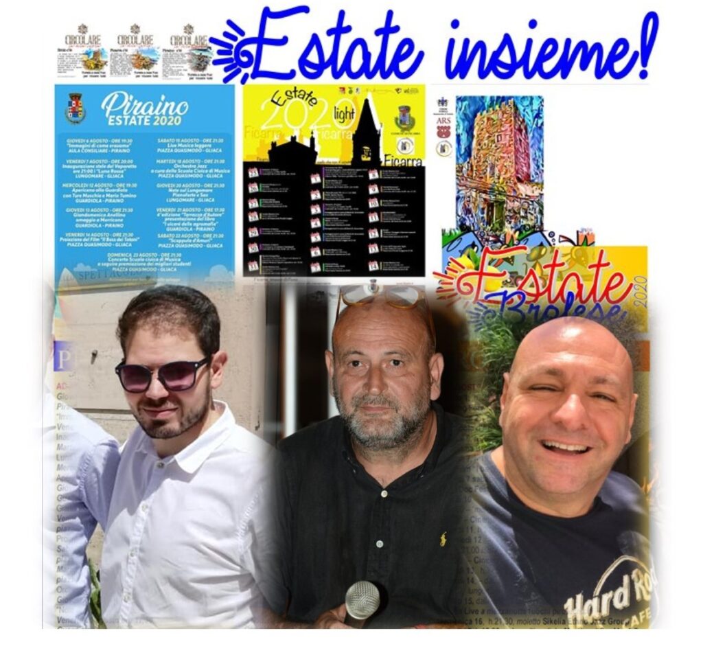 PROGRAMMI “INSIEME” – In una locandina quelli estivi di Brolo, Ficarra e Piraino