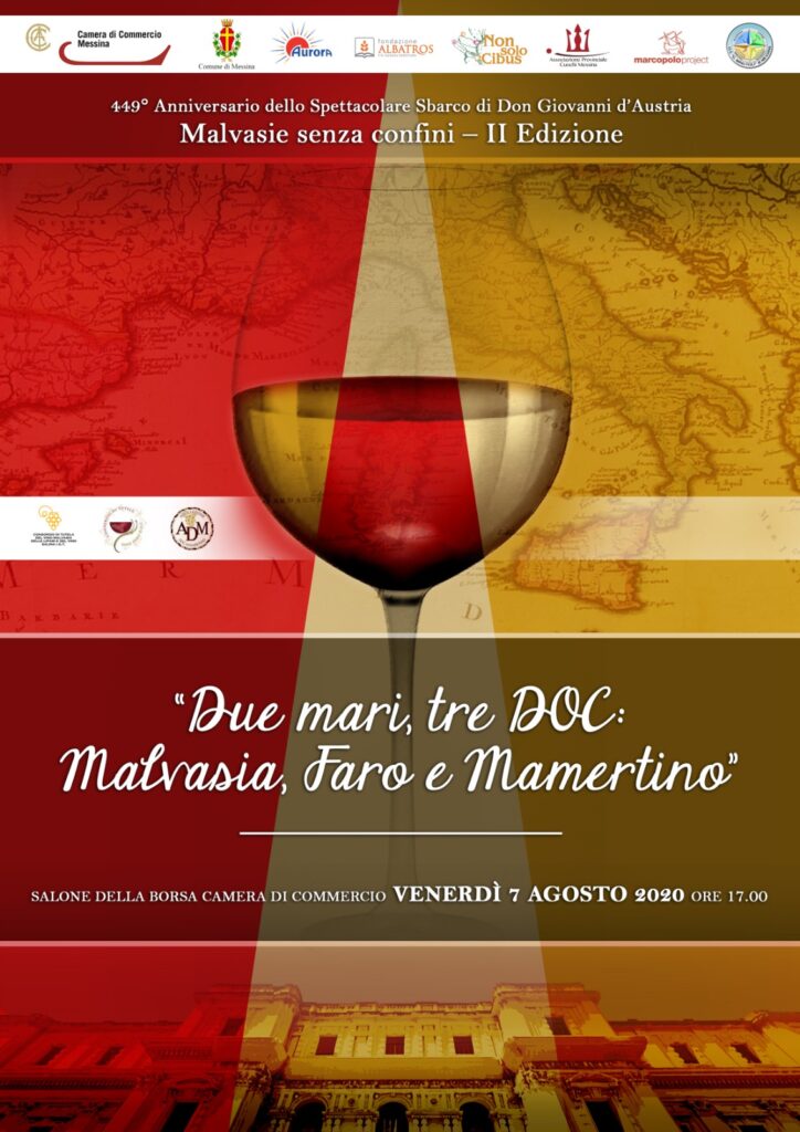 CAMERA COMMERCIO – Venerdì il convegno “Due mari, tre Doc: Malvasia, Faro e Mamertino”