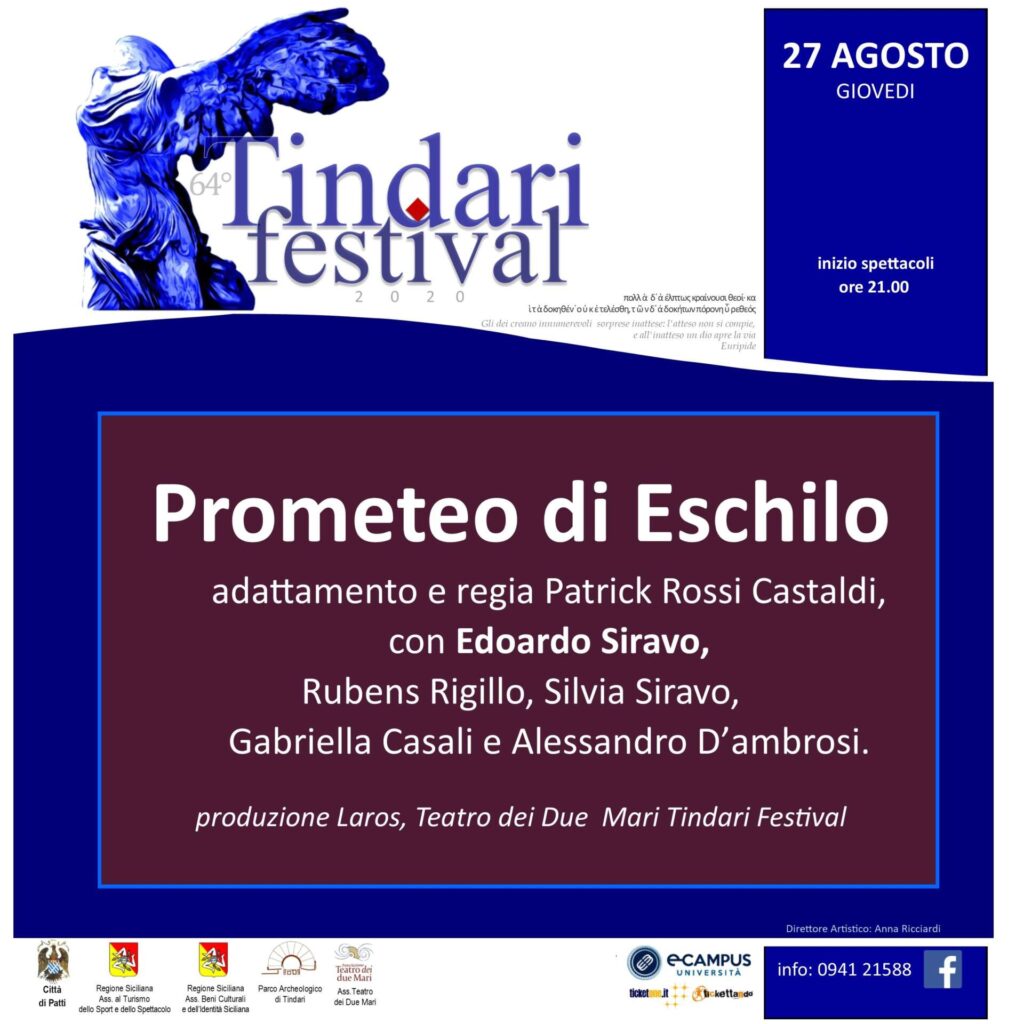 TINDARI FESTIVAL 2020 – Edoardo Siravo riporta in vita il Prometeo di Eschilo