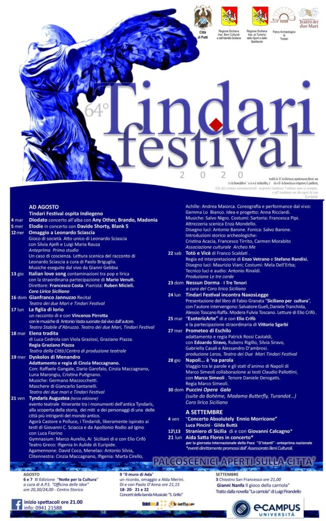 TINDARI FESTIVAL 2020 – Una grande scommessa da vincere tutti insieme