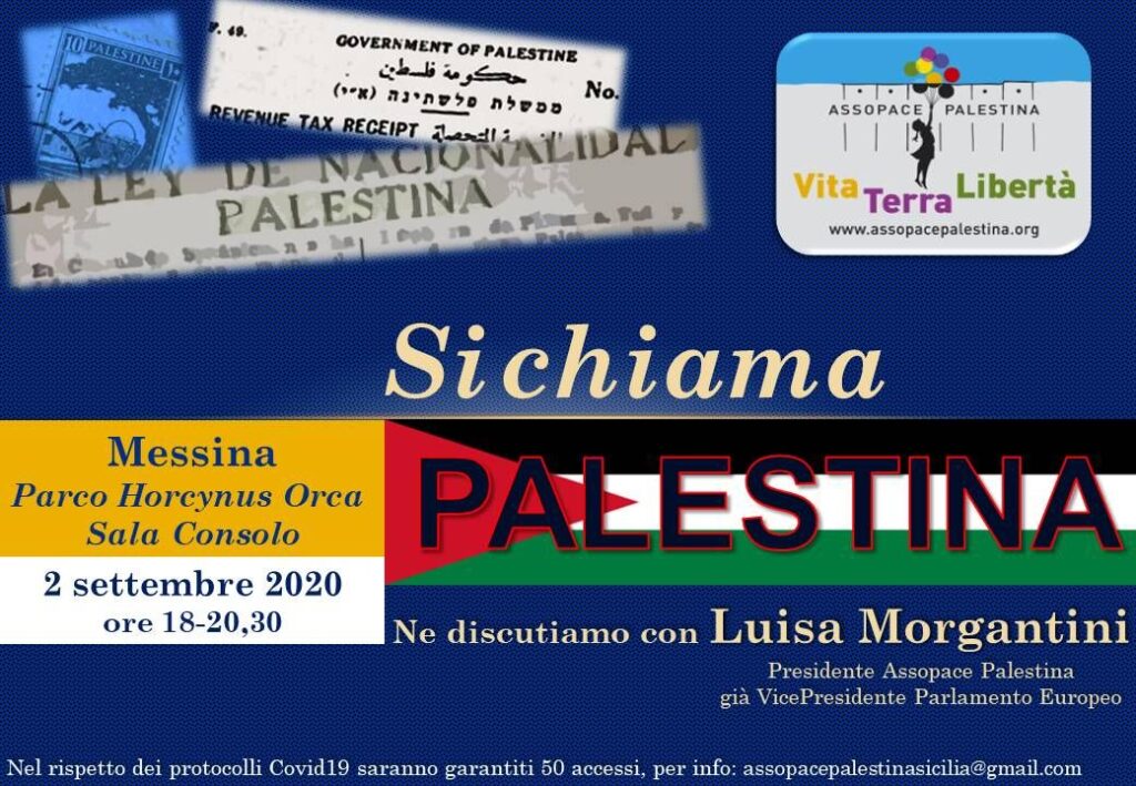 SI CHIAMA PALESTINA – Con Luisa Morgantini domani a Messina