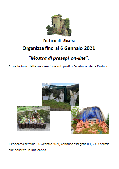 SINAGRA – Al via il concorso “Mostra dei Presepi on-line”