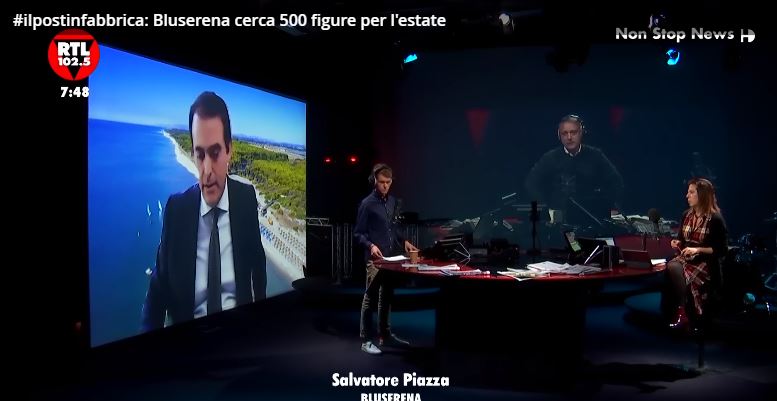 TURISMO & OCCUPAZIONE – Salvo Piazza a RTL parla di occupazione, sviluppo e futuro e presenta Accademy