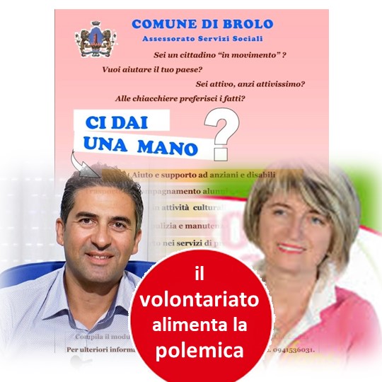 VOLONTARIATO – A Brolo l’ultima iniziativa dell’amministrazione alimenta la polemica