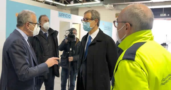 MESSINA – Musumeci visita la zona Falcata e l’hub vaccini