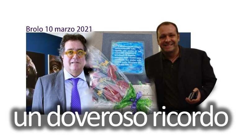 BROLO & SEBASTIANO TUSA – Un mazzo di fiori sul “moletto”, dove c’è la stele commemorativa,  per ricordarlo