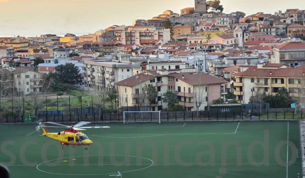 EMERGENZE – Costruttore pirainese trasportato in elisoccorso al Papardo