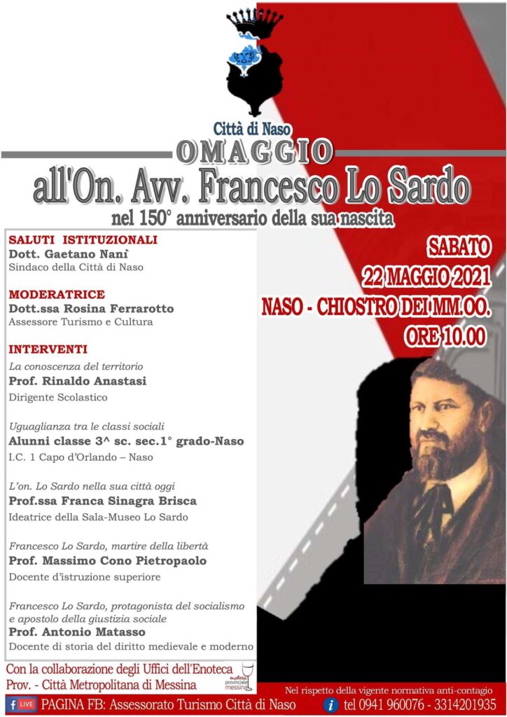 NASO – La Città ricorda Francesco Lo Sardo a 150 anni dalla sua nascita