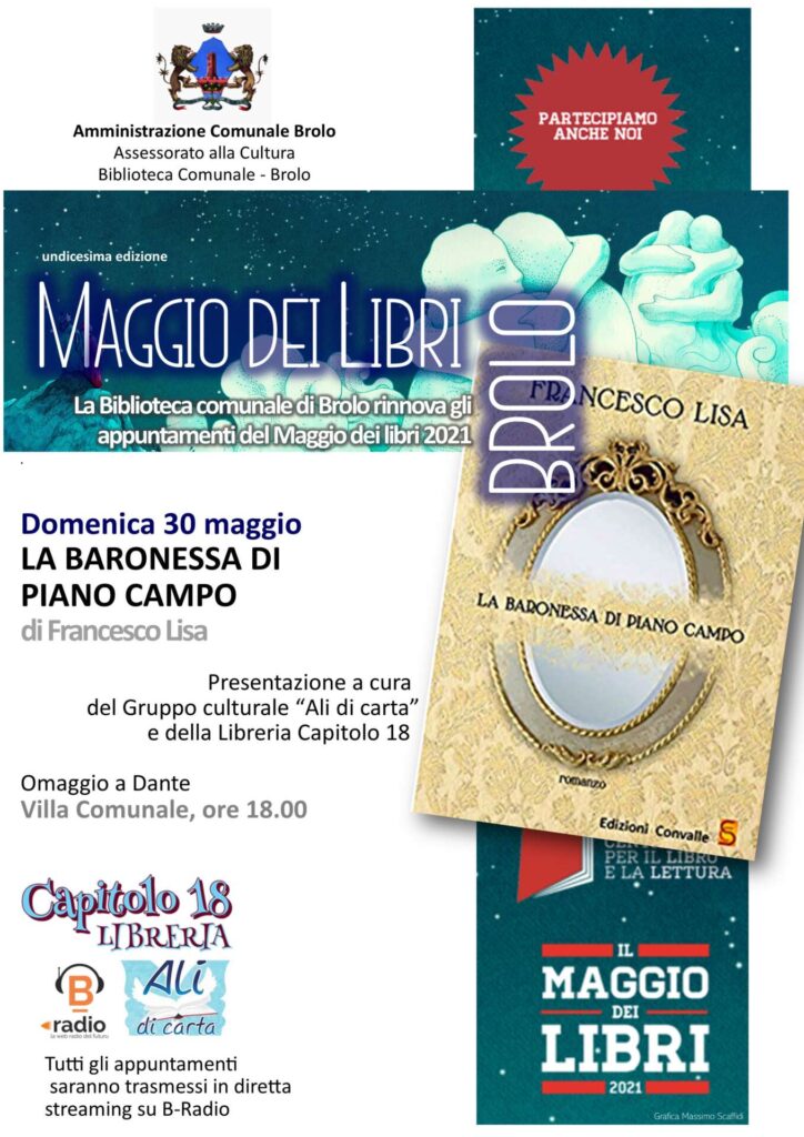BROLO – Gli appuntamenti del “Maggio dei Libri” di domenica e lunedì