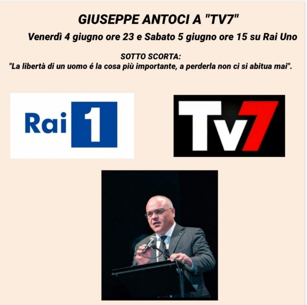 “SOTTO SCORTA” – Antoci sulla Rai si racconta a TV7