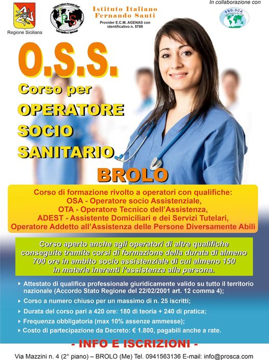 OPPORTUNITA’ – I corsi per Operatore Socio Sanitario e Aiuto Cuoco