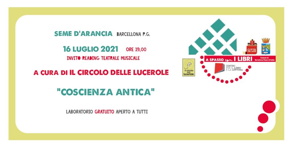BARCELLONA P.G. – A spasso con i libri, reading teatrale de Il circolo delle lucertole