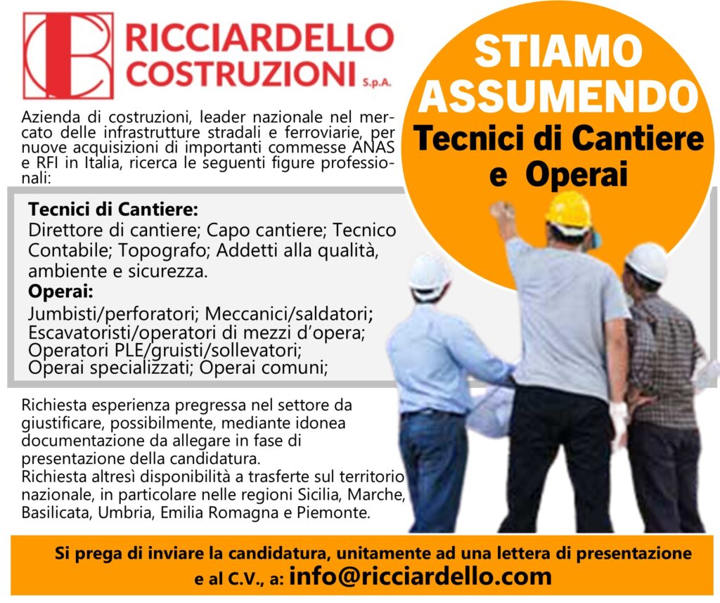 OPPORTUNITA’ – “Stiamo Assumendo”
